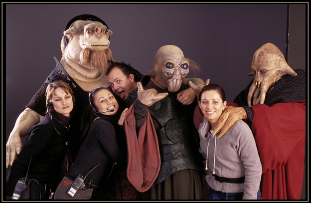 The Star Wars Creatures Team. (Fletcher is the one with his tongue out.)