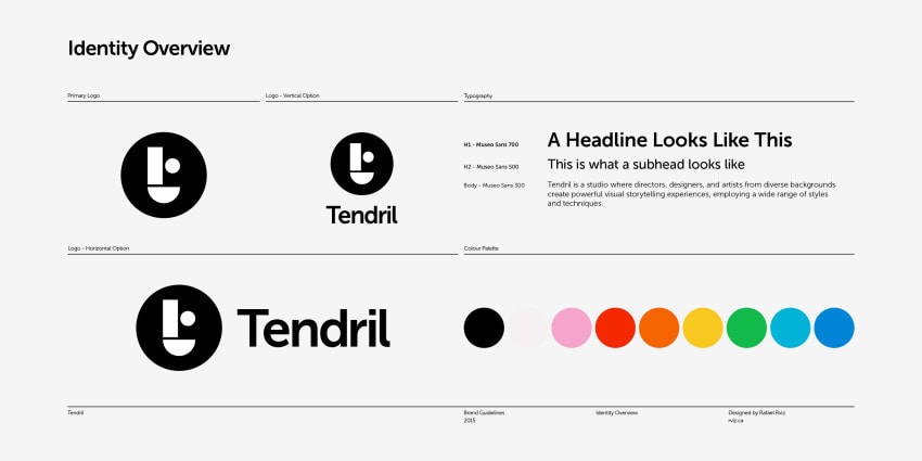 A collection of elements from the newly minted Tendril brand guidelines