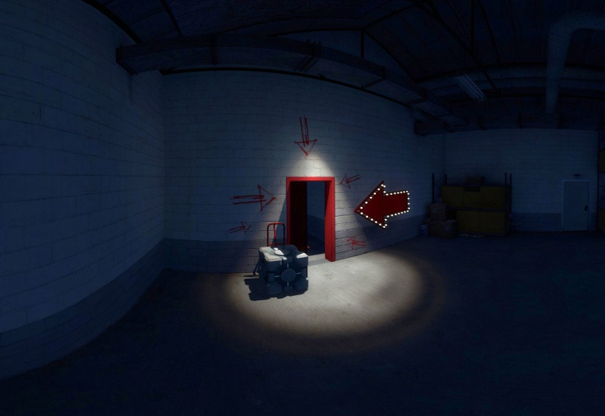 Screenshot from The Stanley Parable, a labyrinthine game that challenges what a story can be.