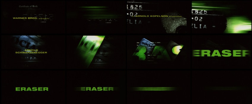 Main title designer for "Eraser" (1996)